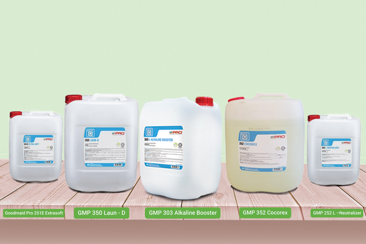 Laundry chemicals from Goodmaid Pro