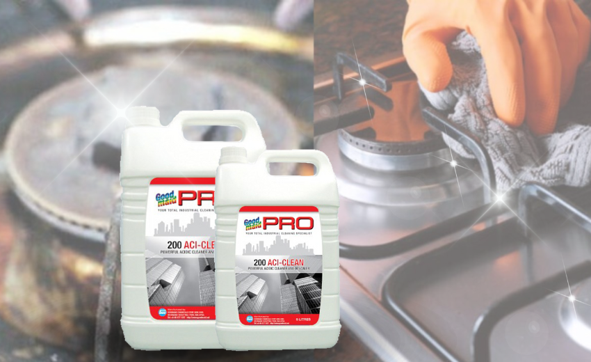 Sử dụng Goodmaid Pro GMP 200 Aci Clean là phương pháp tối ưu  để loại bỏ các vết cặn bẩn cứng đầu