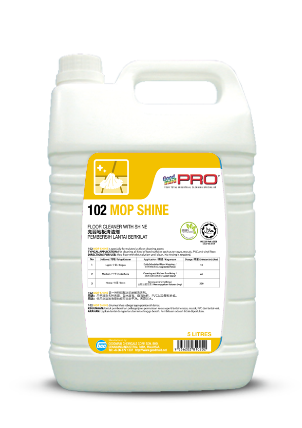 Floor cleaner with shine GMP 102 MOP SHINE 20L