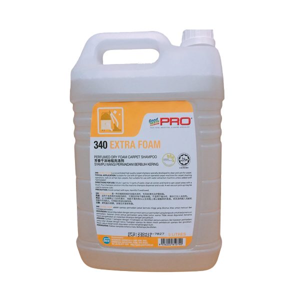 Perfurmed dry foam carpet shampoo GMP 340 EXTRA FOAM